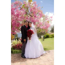 Hermoso Vestido Más Velo De Novia Con Finas Piedrerias.