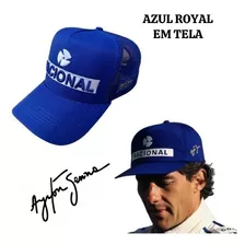 Boné Ayrton Senna Nacional Retrô Brasil Varias Cores Bordado