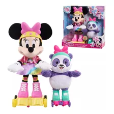 Peluche Minnie Mouse Y Panda Roller Skating Party Plush