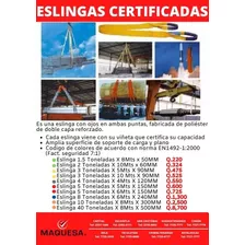 Eslingas Certificadas En Maquesa 