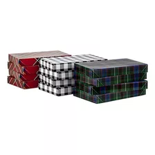 Hallmark Paquete De Caja De Camisa A Cuadros (12 Cajas, 3 Di