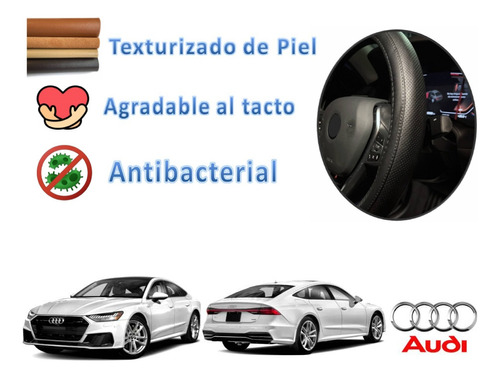 Respaldo Bolitas + Cubre Volante Piel Audi A7 2019 A 2024 Foto 5