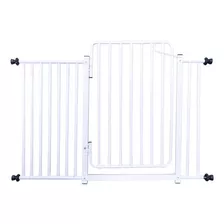 Grade Reforçada Porta Portão Bebê Pet Segurança 109/114 Cm Cor Branco