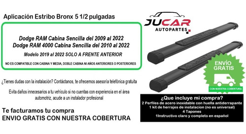 Estribos Bronx Dodge Ram 4000 2010-2019 Cabina Sencilla Foto 9