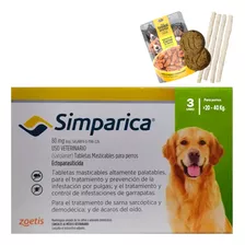 3 Tabletas Antipulgas Y Garrapatas Simparica De 20 A 40 Kg