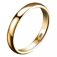 Anillo Compromiso Matrimonio Mujer Y Hombre Oro 18 K, Banda