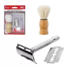 Kit Aparelho De Barbeador Metal Estojo Inox Max-14040-3 