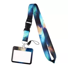 Lanyard Galáctico Cinta Colgante Portacredencial Horizontal