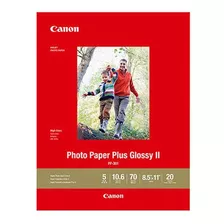 Papel Fotografico Canon Plus Glossyii 8.5x11 20hojas Pp-301