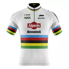 Camiseta Ciclismo Masculina Manga Comprida Uci Alpecin Uv 50