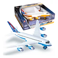 Avião De Brinquedo Grande 36cm Na Caixa Airbus Infantil