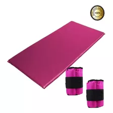 Kit Treino Pink Home Com Colchonete + Caneleira 4 Kg