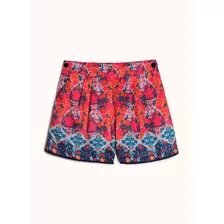 Short Cantão Estampa Floral Cetim Tam G