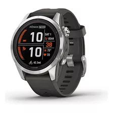 Garmin Fenix 7s Pro Solar, Plata/grafito 42 Mm Color De La Caja Grafito Color De La Correa Grafito Color Del Bisel Plata