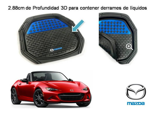 Tapetes 4pz Charola 3d Logo Mazda Mx-5 2016 A 2023 Foto 5