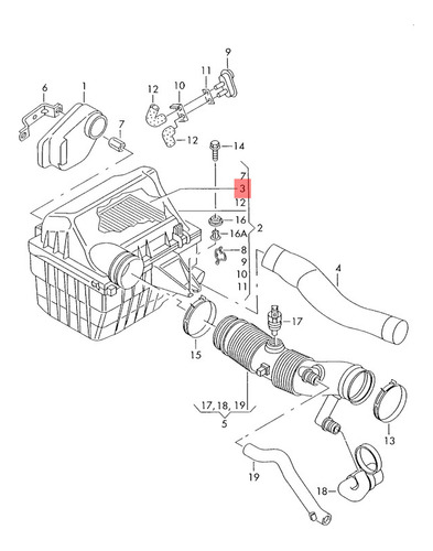 Filtro Motor Aire Para Volkswagen Eurovan 2.8l V6 2001 Foto 3