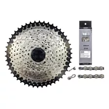 Cassete 10v 11/46 11-46d Mtb Sky Nano 621g + Corrente Tec