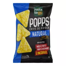 Chips De Pipoca Roots To Go Popps Natural Sem Glúten 35 G