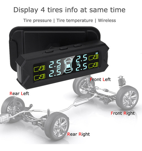 Sistema De Monitoreo De Presin De Neumtico C/energa Solar Foto 8