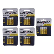 5 Blister 4 Pilas Rayovac Heavy Duty A A A Amarilla Alcalina