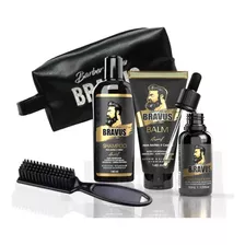 Kit Viagem Danger - Barba E Cabelo Bravus + Óleo 30ml