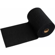 Passadeira Tapete Antiderrapante Soft 65cm Preto 12 Metros