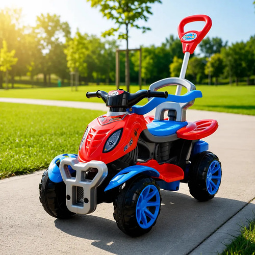 Motoca Spider Maral Infantil Passeio E Pedal Vermelho Azul