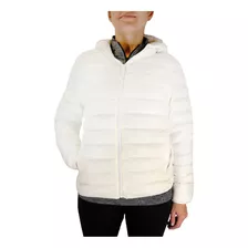 Campera Mujer Hifel C Capucha Puffer Blanco On Sports