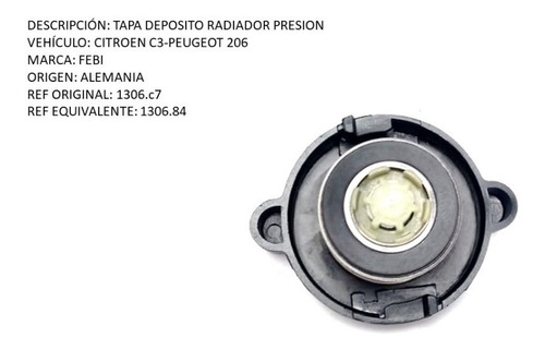 Tapa Deposito Radiador Citroen C4 -peugeot 206 Presion Foto 4