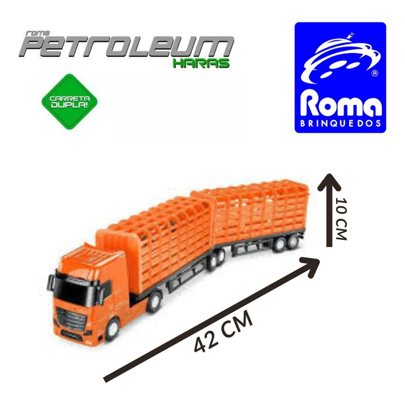 Carreta Haras Petroleum Caminhão Duplo Brinquedos Infantil