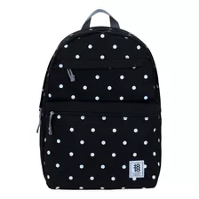 Mochila Grande Chenson 1818 Juvenil Colors Negro Lunares