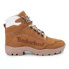 Bota Original Masculina Timberland Couro Cor Nude Resistente