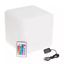 Cubo Led 30x30 Inalambrico Rgb 16 Colores - Mueble Led