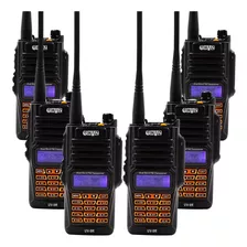 Kit 6 Rádio Comunicador Baofeng Uv9r 10w Resistente À Água