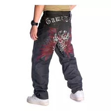 Jeans De Skate Rectos Bordados For Hombres Hip Hop Trend