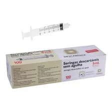 Seringa 5ml Sem Agulha Cx 100 Unid Luer Lock Descarpack/bd