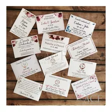 50 Convites Individual Ou Lista De Presente Casamento 4x6cm