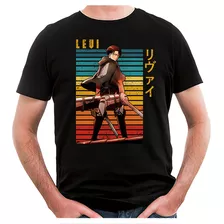 Remera Attack On Titan Levi Ackerman 009 (negra:) Ideas Mvd