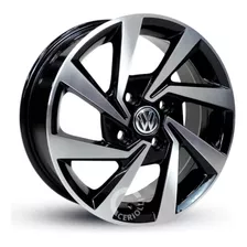 Jogo De Rodas Vw Gol G9 Voyage Aro 14 4x100 +bicos Cor Preto Diamante