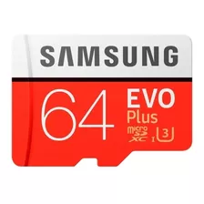 Tarjeta De Memoria Samsung Mb-mc64ga/apc Evo Plus Con Adaptador Sd 64gb