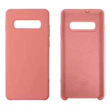 Capa Capinha Silicone Compatível Com Galaxy S10 Aveludada Cor Rosa