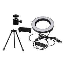 Luminária Iluminador Ring Light 16cm Com Tripé