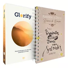 Kit Livro Devocional Glorify E Caderno Diário De Oração Florido