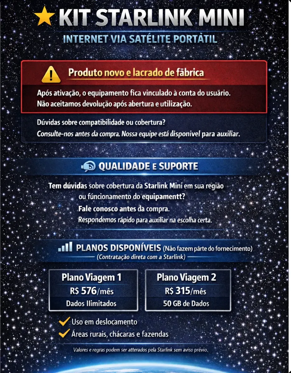 Segunda imagem para pesquisa de suporte para starlink