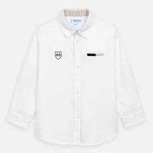 Camisa Manga Larga Vestir Coderas Niño 3171 Blanco