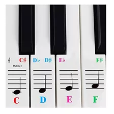 Piano Sticker For 61 Key Keyboards Transparent And Removab