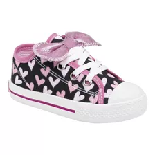 Tenis Esmeralda Para Niña Negro Multicolor,cod 104905-1