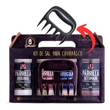 Kit Churrasco Sal Parrilla Uruguaio Original Gozalo 4 X 500g