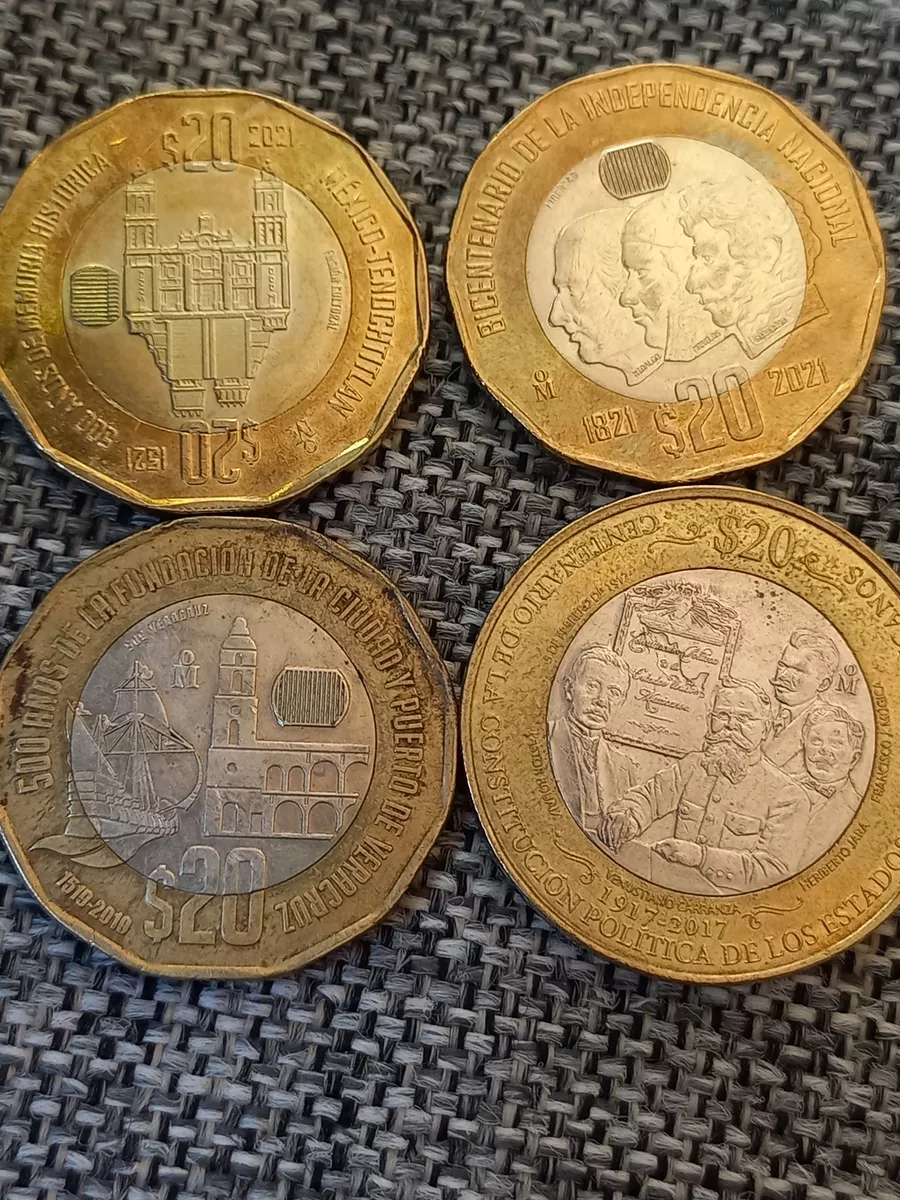 Monedas Coleccionaba De 20 Pesos Tengo 4 Diferentes 