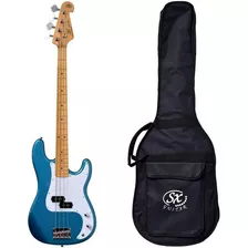 Baixo Sx Spb57 Azul Lpb Precision Bass 4 Cordas Com Bag+nfe